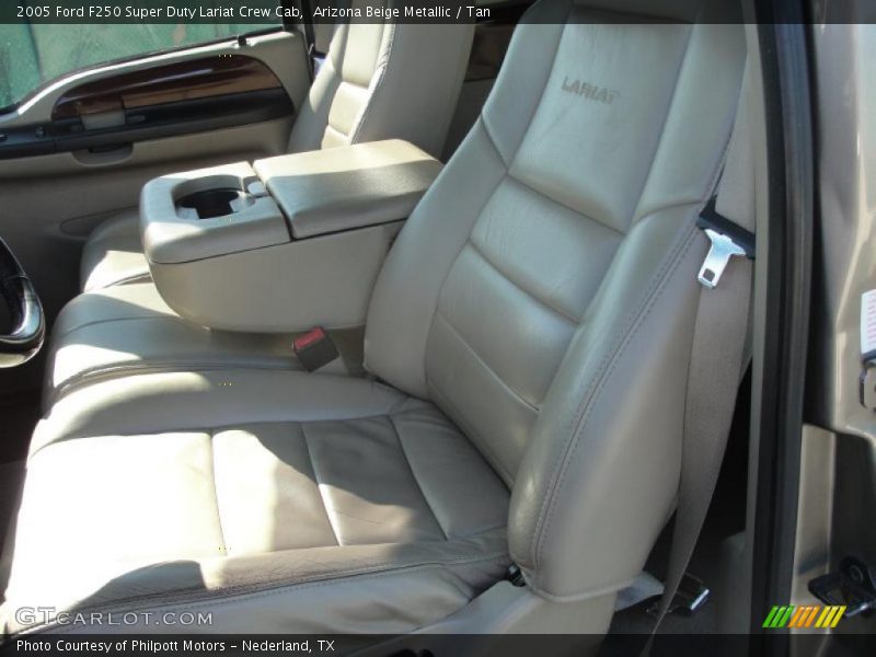 Arizona Beige Metallic / Tan 2005 Ford F250 Super Duty Lariat Crew Cab
