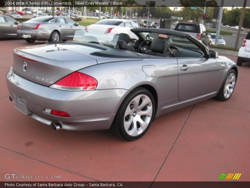 Silver Grey Metallic / Black 2004 BMW 6 Series 645i Convertible