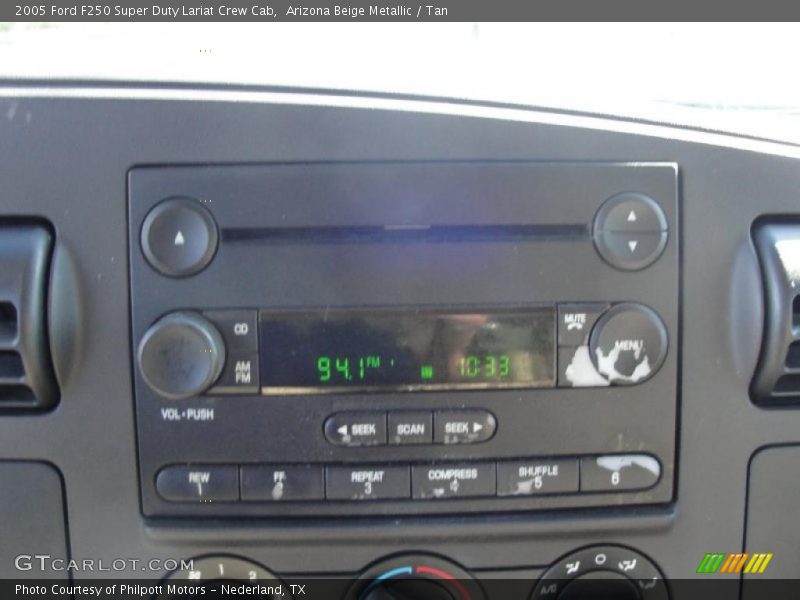 Arizona Beige Metallic / Tan 2005 Ford F250 Super Duty Lariat Crew Cab