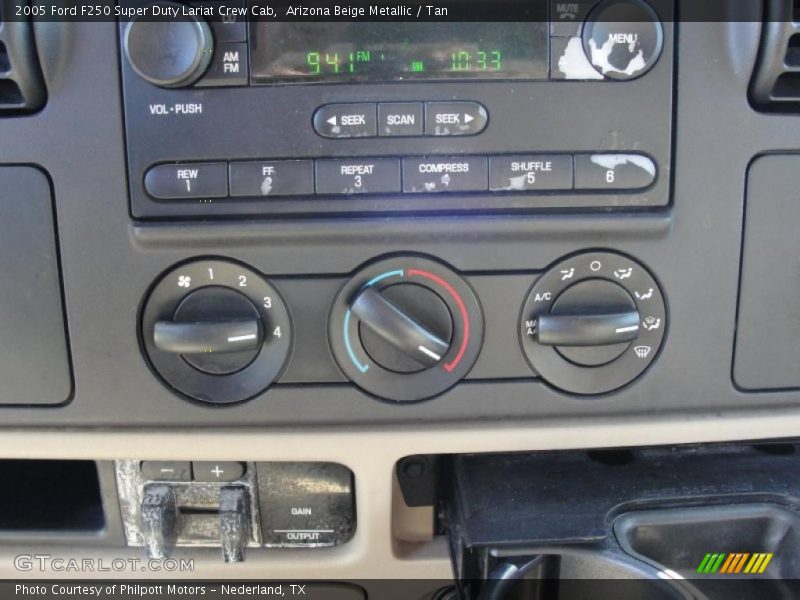 Arizona Beige Metallic / Tan 2005 Ford F250 Super Duty Lariat Crew Cab