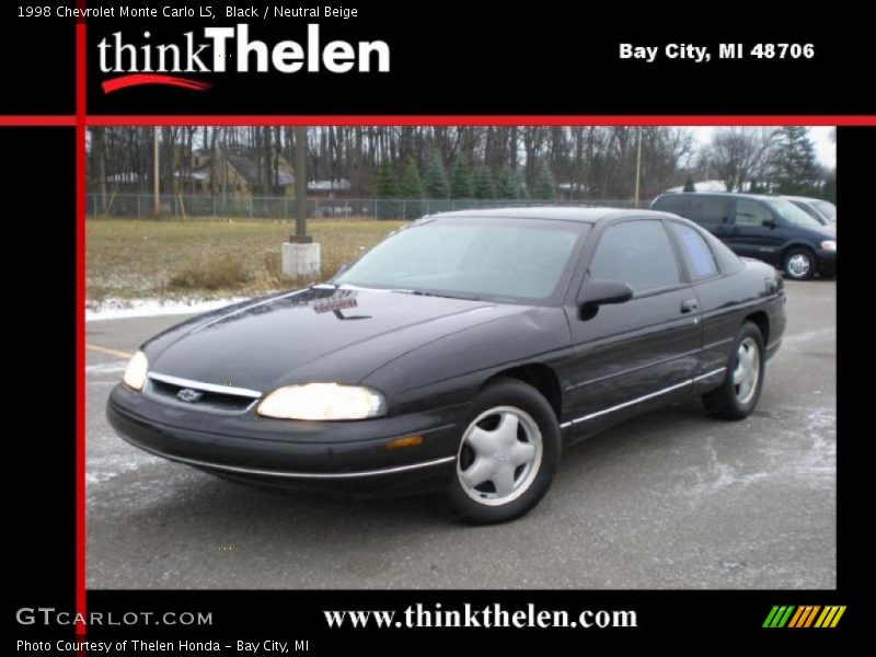 Black / Neutral Beige 1998 Chevrolet Monte Carlo LS