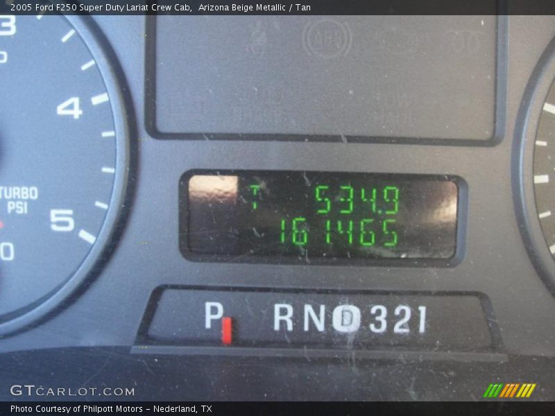 Arizona Beige Metallic / Tan 2005 Ford F250 Super Duty Lariat Crew Cab