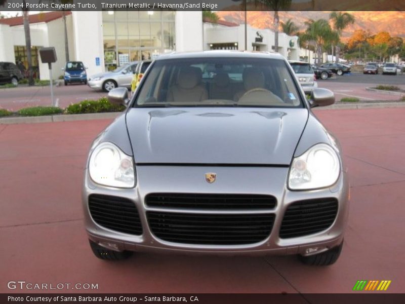 Titanium Metallic / Havanna/Sand Beige 2004 Porsche Cayenne Turbo