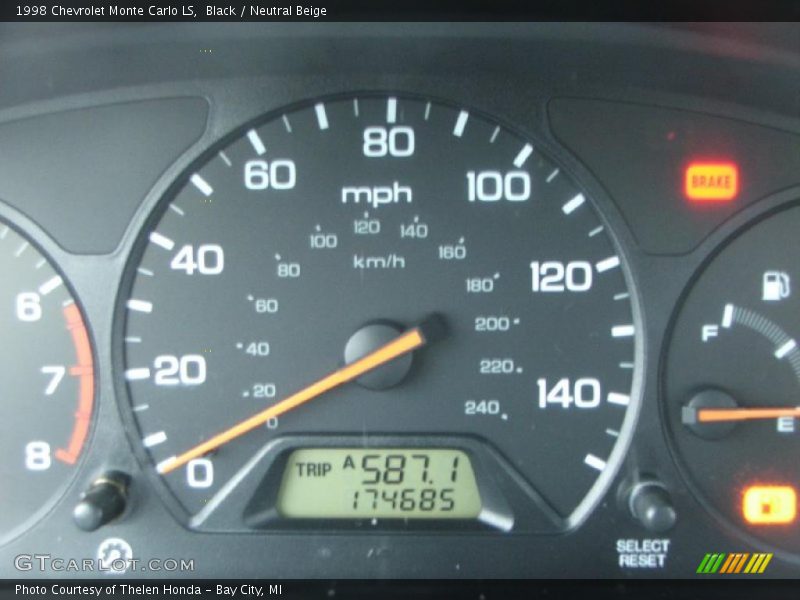 Black / Neutral Beige 1998 Chevrolet Monte Carlo LS