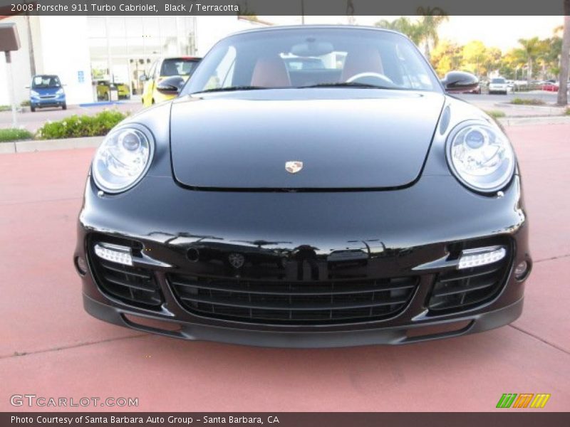 Black / Terracotta 2008 Porsche 911 Turbo Cabriolet