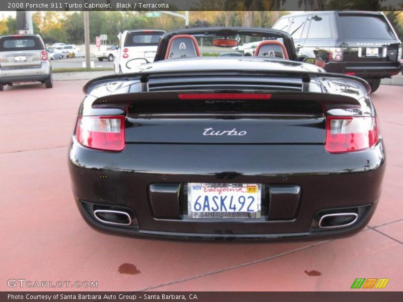 Black / Terracotta 2008 Porsche 911 Turbo Cabriolet