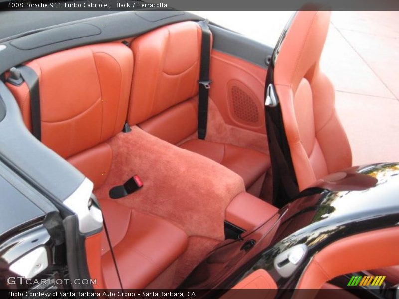 Black / Terracotta 2008 Porsche 911 Turbo Cabriolet