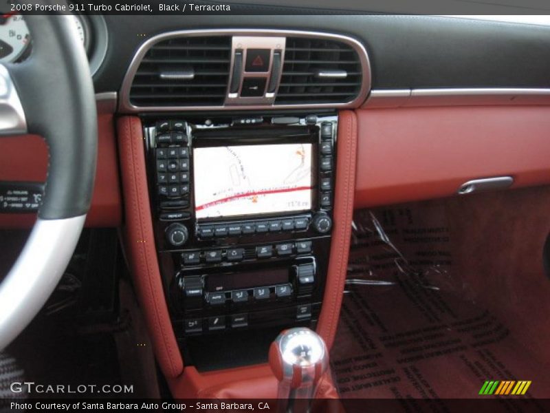 Black / Terracotta 2008 Porsche 911 Turbo Cabriolet