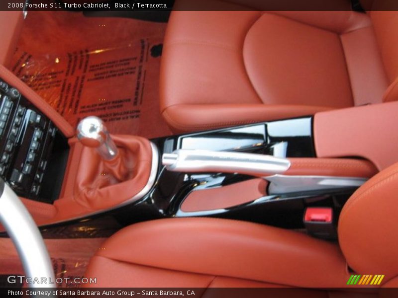 Black / Terracotta 2008 Porsche 911 Turbo Cabriolet