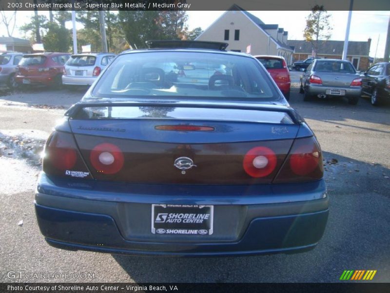 Superior Blue Metallic / Medium Gray 2003 Chevrolet Impala LS