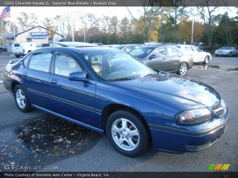 Superior Blue Metallic / Medium Gray 2003 Chevrolet Impala LS