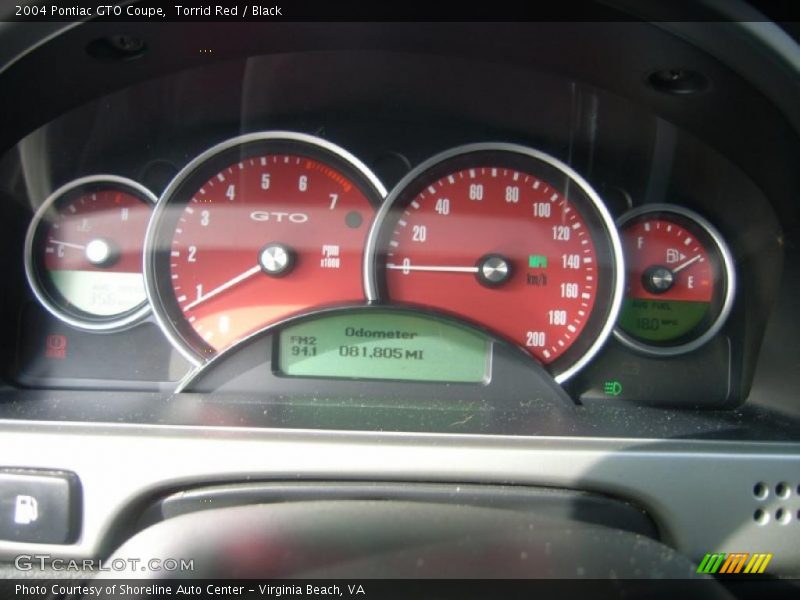  2004 GTO Coupe Coupe Gauges