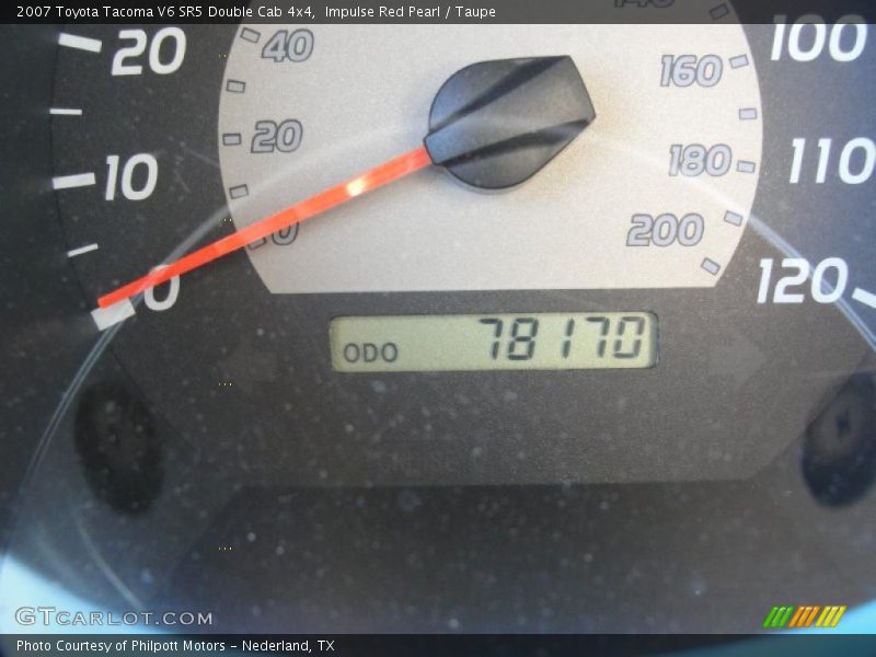 Impulse Red Pearl / Taupe 2007 Toyota Tacoma V6 SR5 Double Cab 4x4