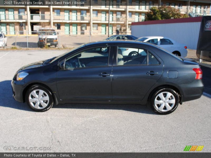 Black Sand Pearl / Bisque 2007 Toyota Yaris Sedan