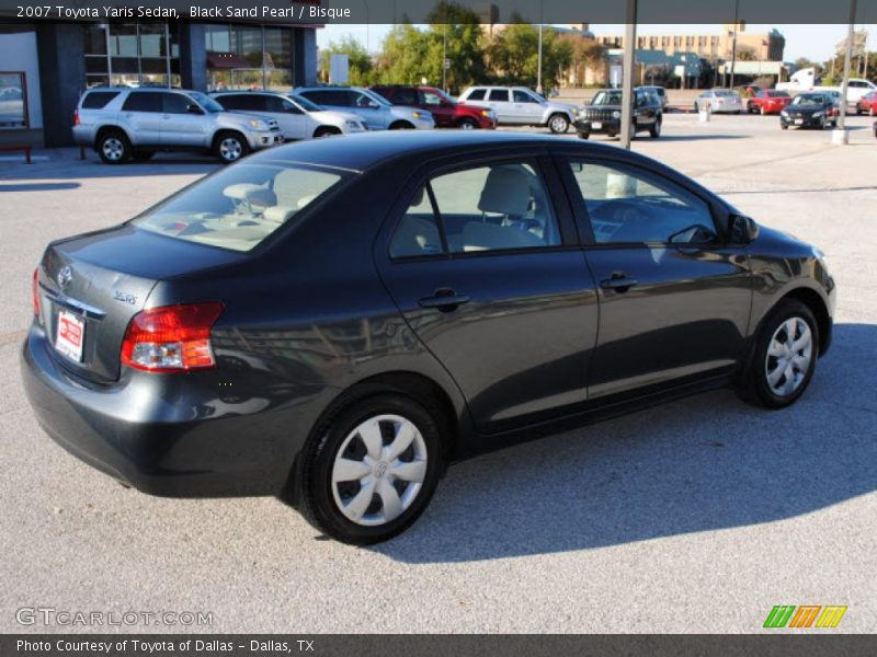 Black Sand Pearl / Bisque 2007 Toyota Yaris Sedan
