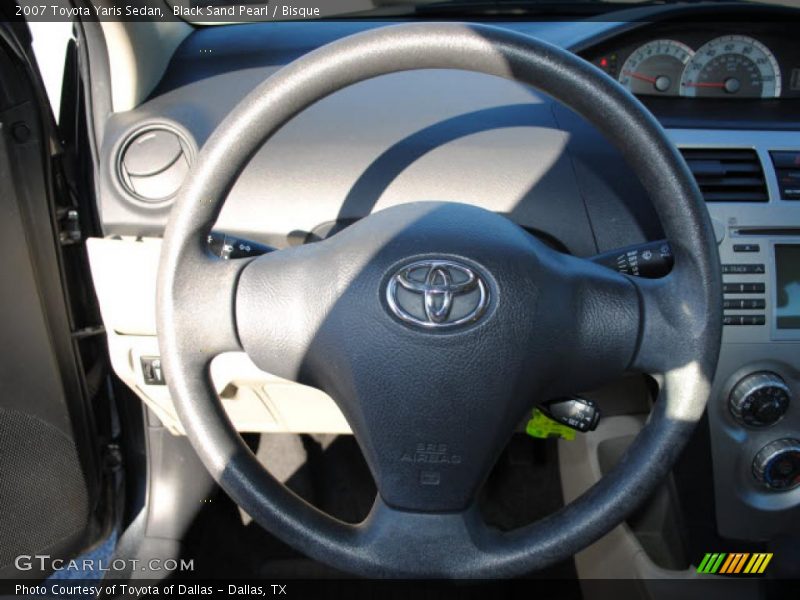 Black Sand Pearl / Bisque 2007 Toyota Yaris Sedan