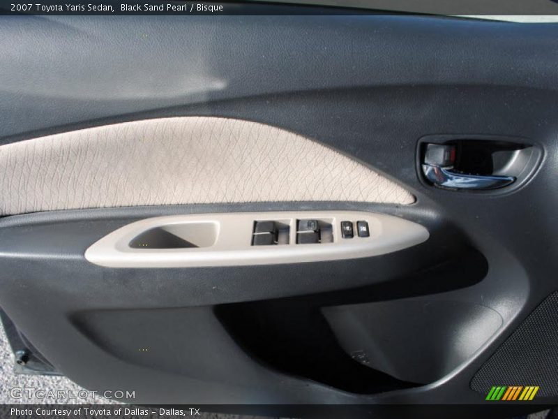 Black Sand Pearl / Bisque 2007 Toyota Yaris Sedan