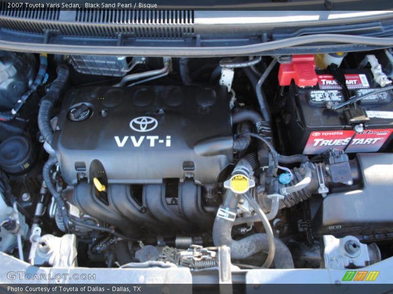 Black Sand Pearl / Bisque 2007 Toyota Yaris Sedan