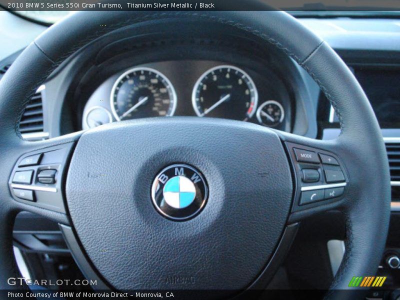 Titanium Silver Metallic / Black 2010 BMW 5 Series 550i Gran Turismo