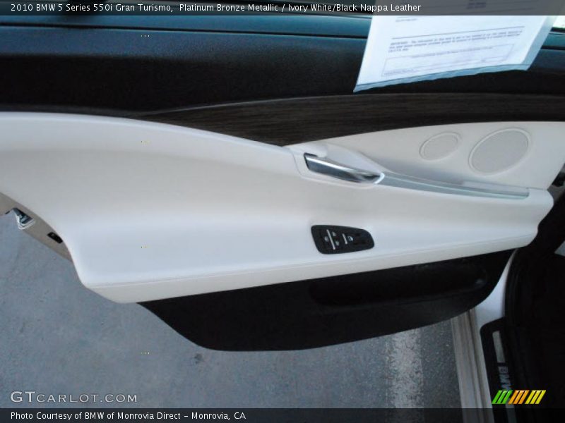 Platinum Bronze Metallic / Ivory White/Black Nappa Leather 2010 BMW 5 Series 550i Gran Turismo