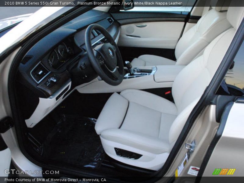  2010 5 Series 550i Gran Turismo Ivory White/Black Nappa Leather Interior