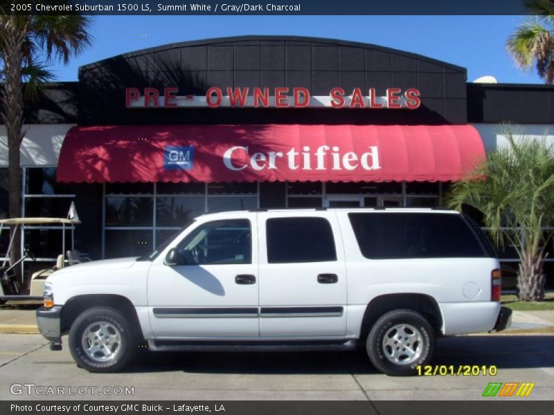 Summit White / Gray/Dark Charcoal 2005 Chevrolet Suburban 1500 LS