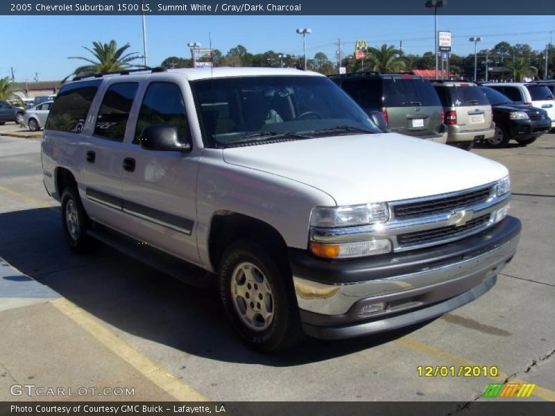 Summit White / Gray/Dark Charcoal 2005 Chevrolet Suburban 1500 LS