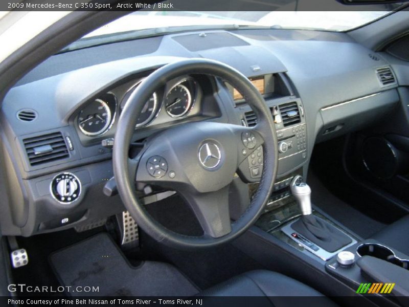 Arctic White / Black 2009 Mercedes-Benz C 350 Sport