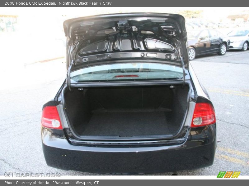 Nighthawk Black Pearl / Gray 2008 Honda Civic EX Sedan