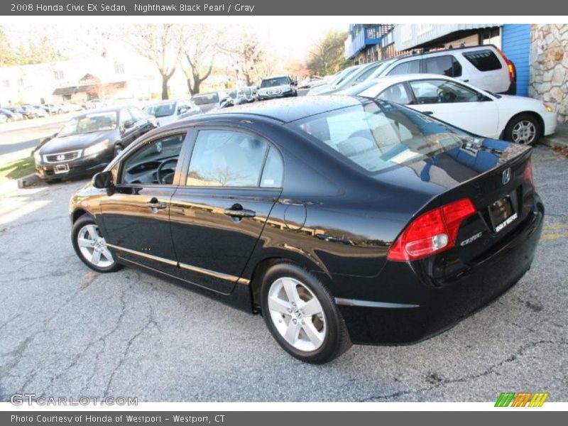 Nighthawk Black Pearl / Gray 2008 Honda Civic EX Sedan