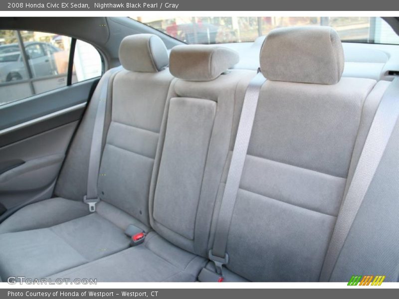 Nighthawk Black Pearl / Gray 2008 Honda Civic EX Sedan