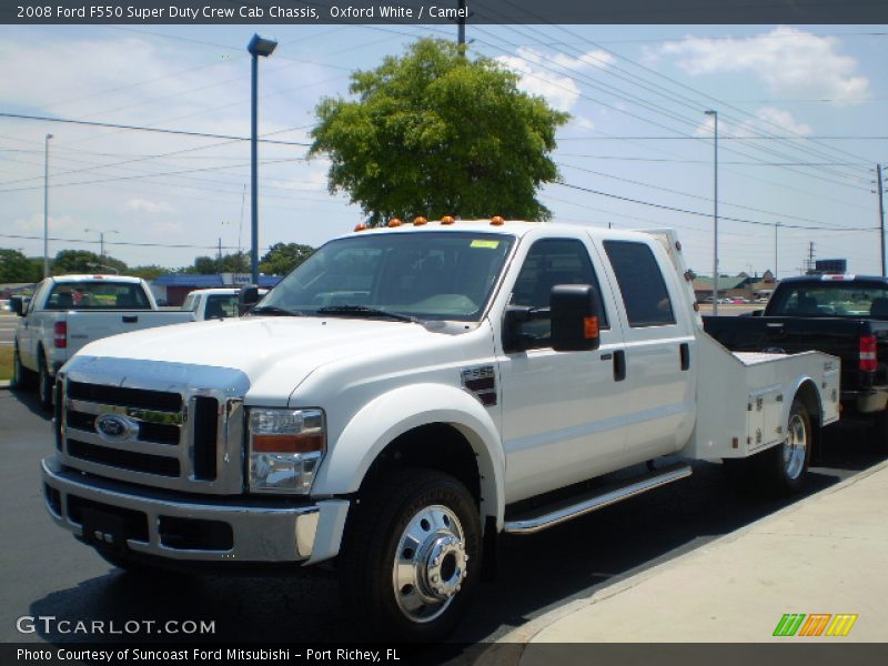 Oxford White / Camel 2008 Ford F550 Super Duty Crew Cab Chassis