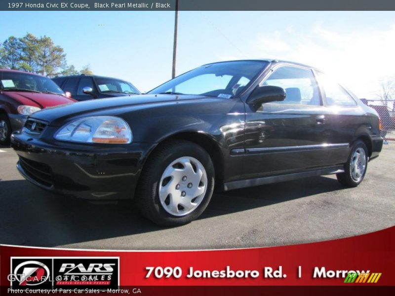 Black Pearl Metallic / Black 1997 Honda Civic EX Coupe
