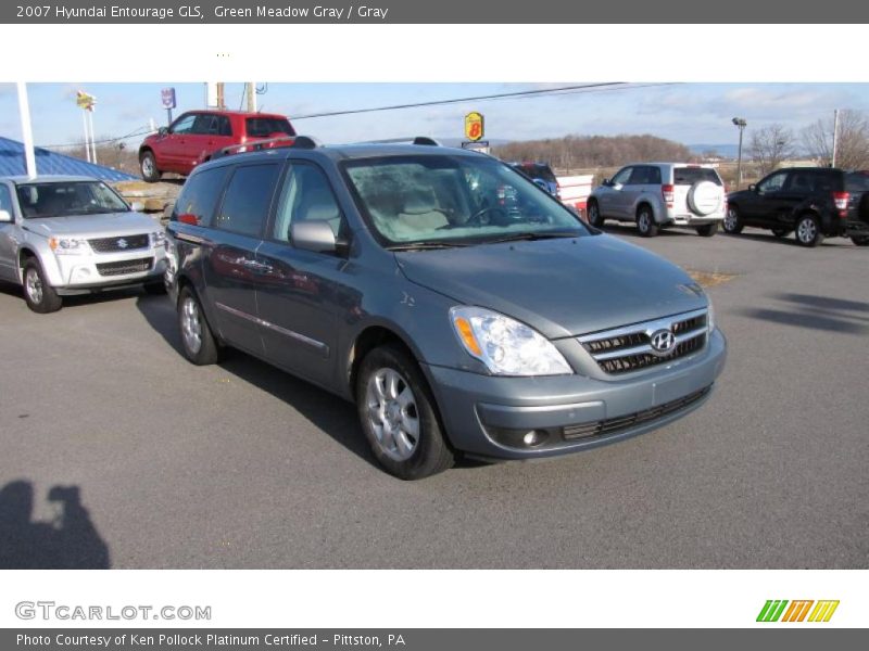 Green Meadow Gray / Gray 2007 Hyundai Entourage GLS