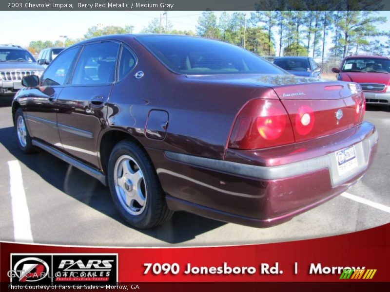 Berry Red Metallic / Medium Gray 2003 Chevrolet Impala