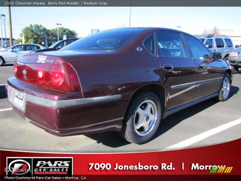 Berry Red Metallic / Medium Gray 2003 Chevrolet Impala