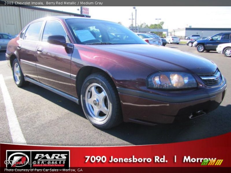 Berry Red Metallic / Medium Gray 2003 Chevrolet Impala