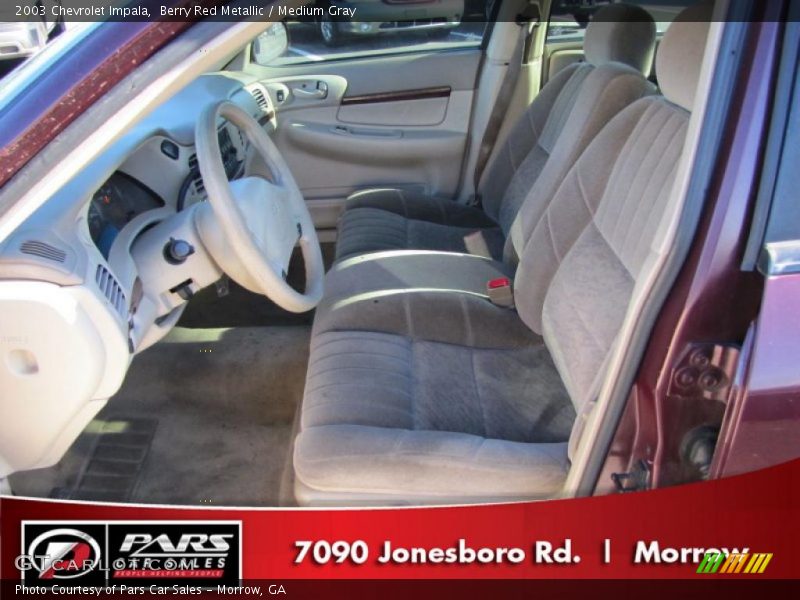 Berry Red Metallic / Medium Gray 2003 Chevrolet Impala