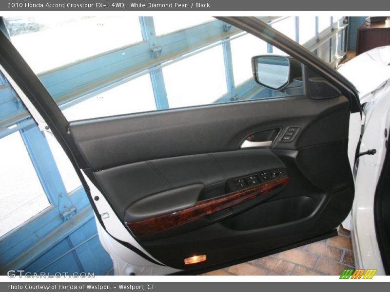 White Diamond Pearl / Black 2010 Honda Accord Crosstour EX-L 4WD