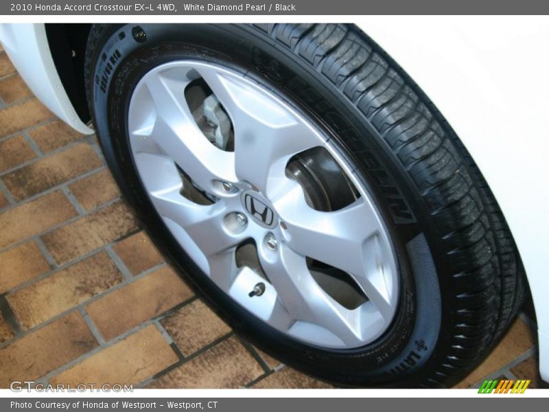 White Diamond Pearl / Black 2010 Honda Accord Crosstour EX-L 4WD