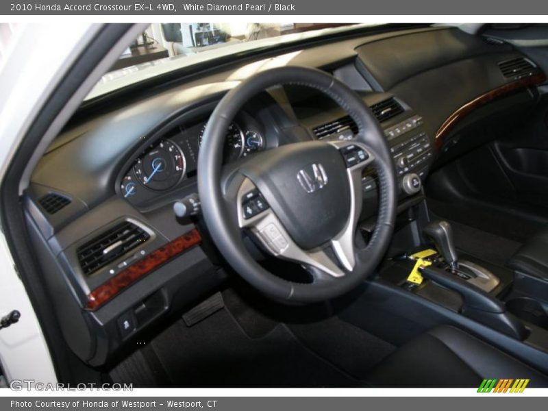 White Diamond Pearl / Black 2010 Honda Accord Crosstour EX-L 4WD