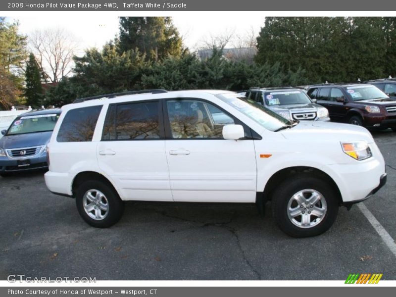 Taffeta White / Saddle 2008 Honda Pilot Value Package 4WD