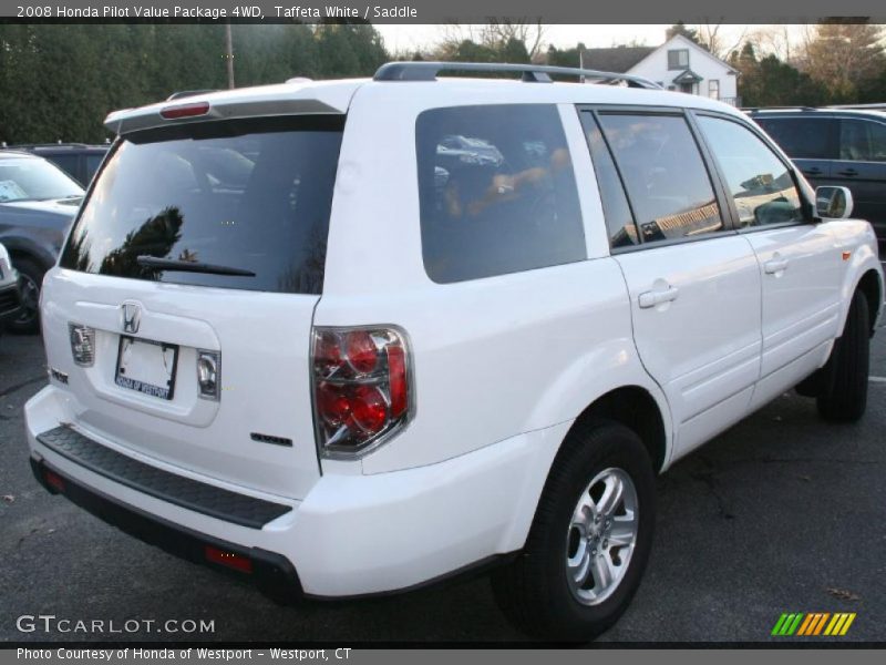 Taffeta White / Saddle 2008 Honda Pilot Value Package 4WD