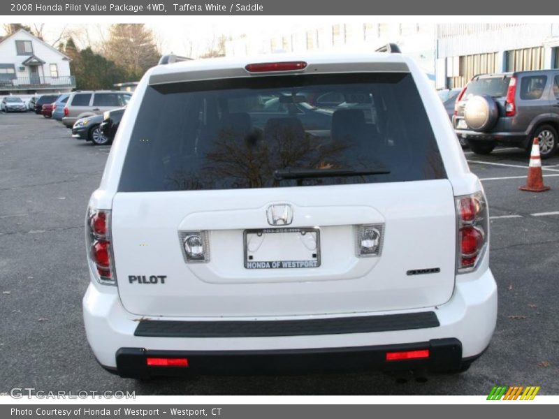 Taffeta White / Saddle 2008 Honda Pilot Value Package 4WD