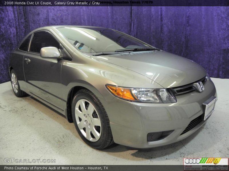Galaxy Gray Metallic / Gray 2008 Honda Civic LX Coupe