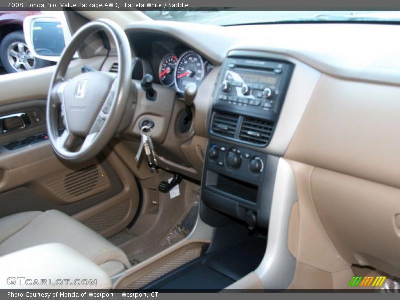 Taffeta White / Saddle 2008 Honda Pilot Value Package 4WD