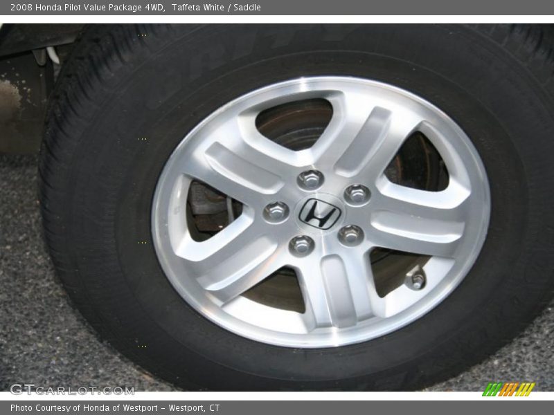 Taffeta White / Saddle 2008 Honda Pilot Value Package 4WD
