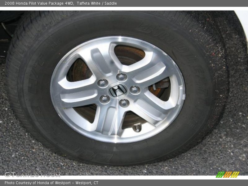 Taffeta White / Saddle 2008 Honda Pilot Value Package 4WD