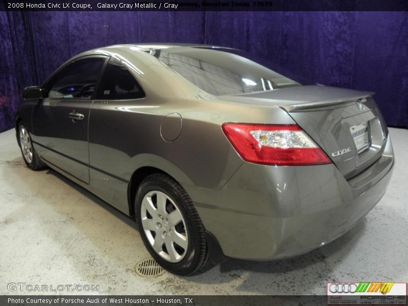 Galaxy Gray Metallic / Gray 2008 Honda Civic LX Coupe