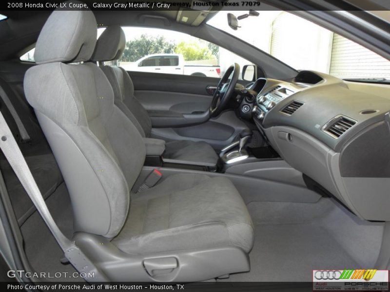 Galaxy Gray Metallic / Gray 2008 Honda Civic LX Coupe